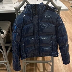 Aritzia Navy Puffer Jacket